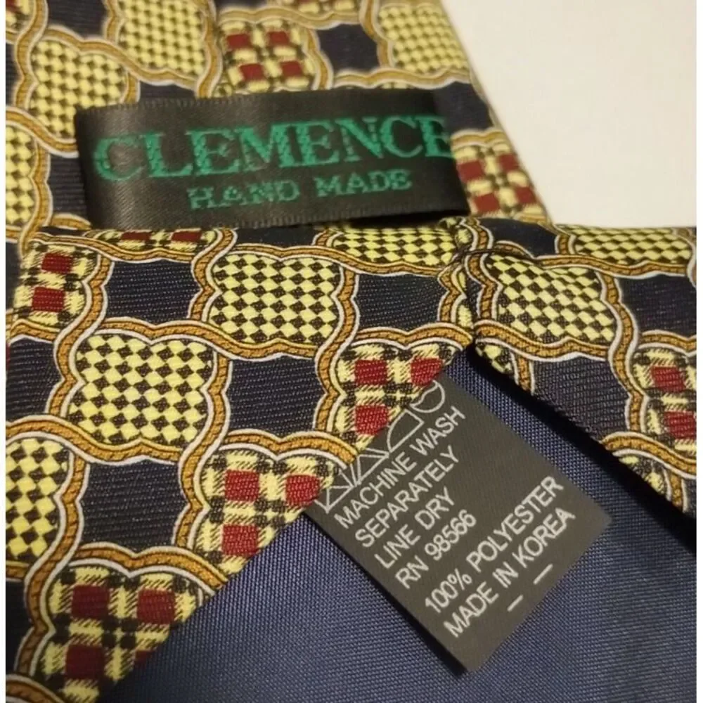 Clemence 100% Polyester Men's Neck Tie 59 inches long